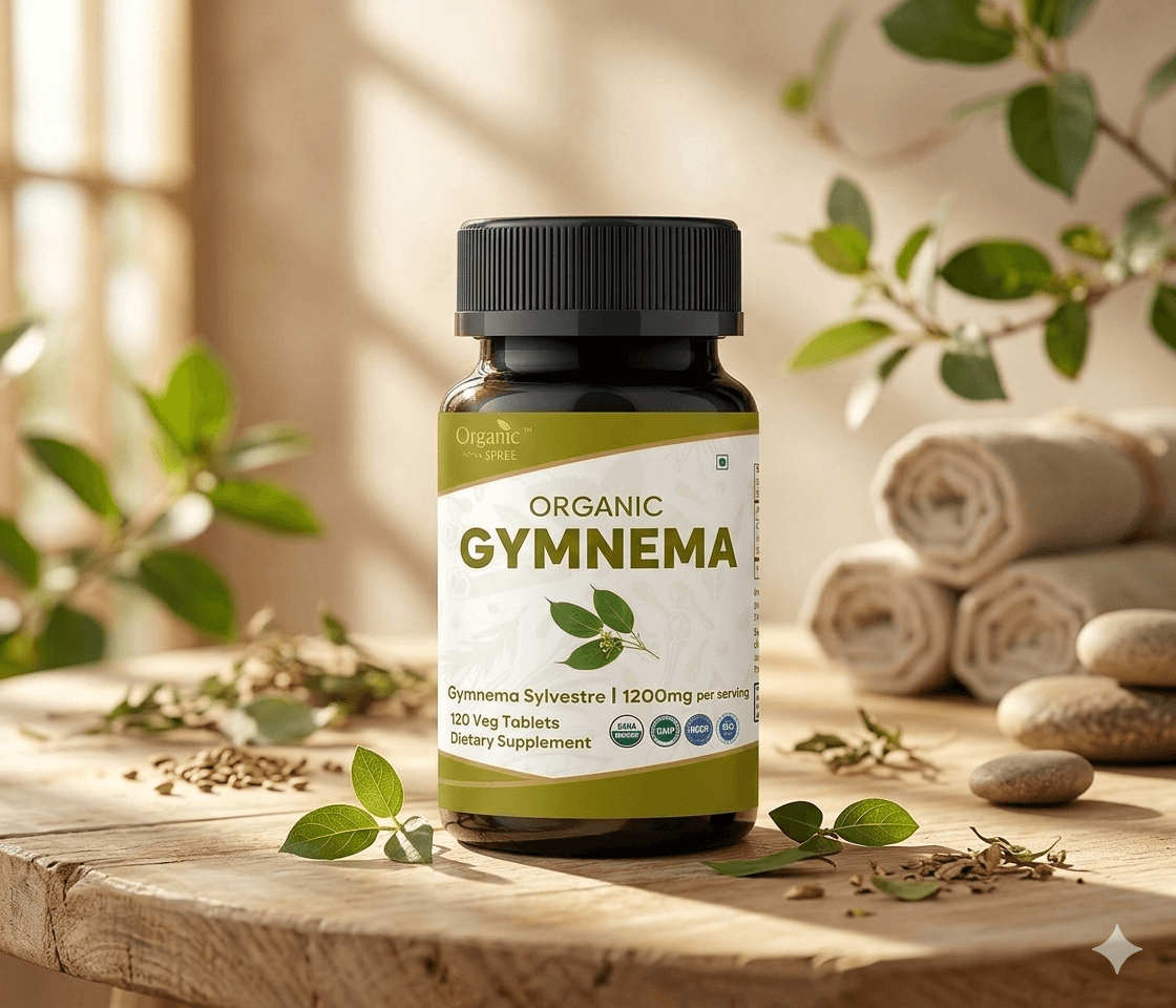 GYMNEMA 120 Tablets | USDA Organic Certified | Organic and Natural - Pack of 2