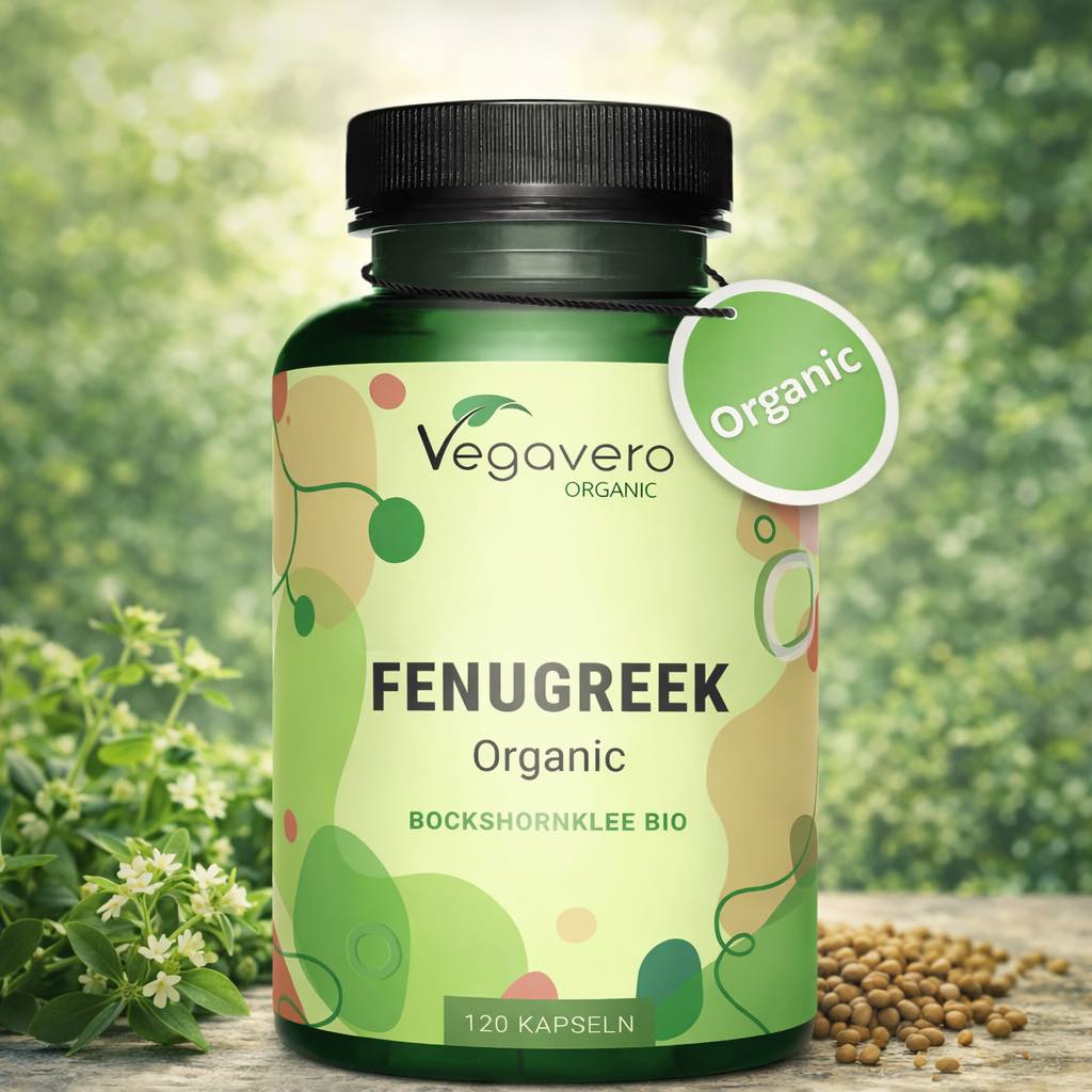 Vegavero Organic Fenugreek High Strength 2900 mg | Lactation Supplement | 4:1 Extract and Powder | 120 Capsules | Vegan